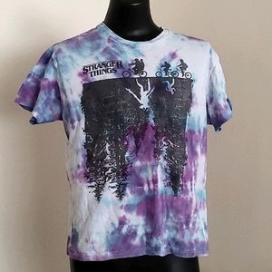 Stranger Things Purple Tye Dye T-shirt Size L
